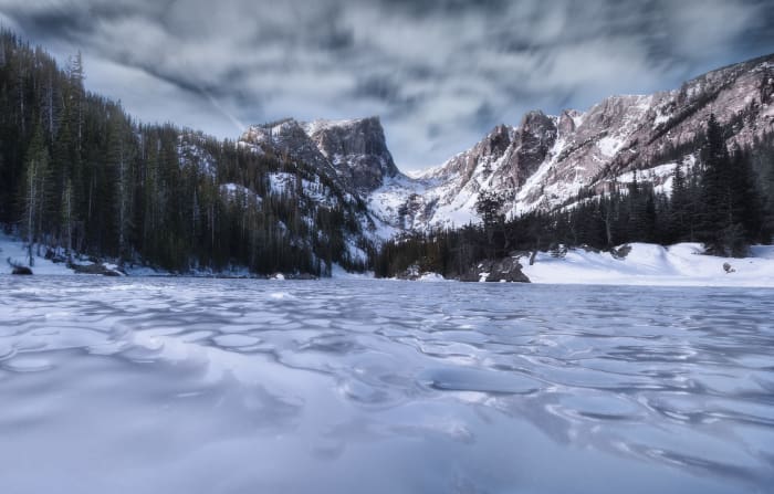 Frozen lake